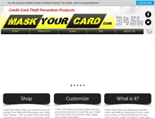 Tablet Screenshot of maskyourcard.com